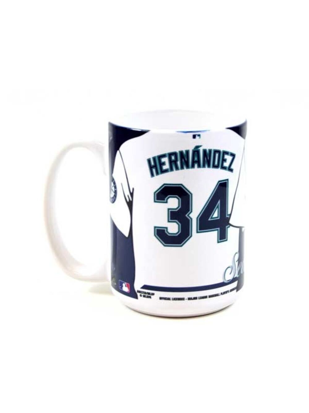 MLB Felix Hernandez Seattle 15oz Mug Ceramic Mariners Cup Baseball Coffee  New